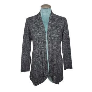 Elliott Lauren Open Front Cardigan Sweater Women’s Size M Grey Stretch CozyChic